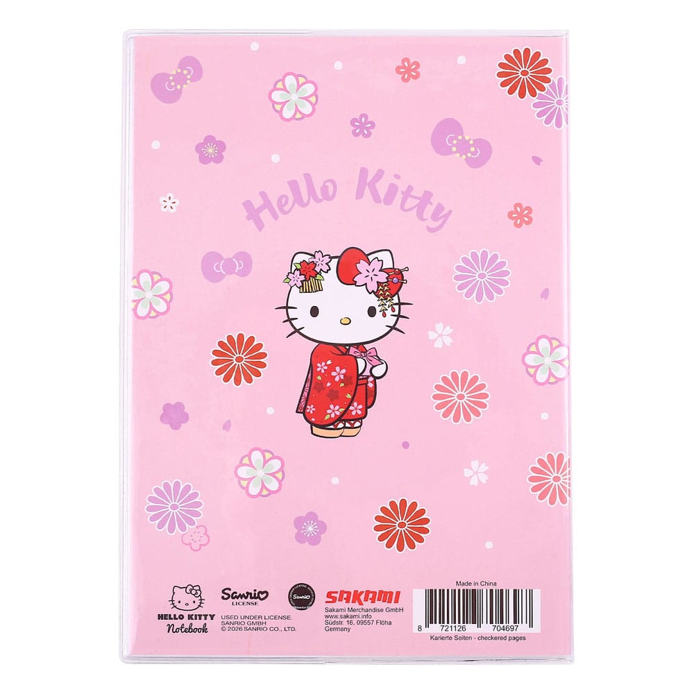 Sanrio Notebook Hello Kitty Kimono Holographic Checkered Sakami Merchandise