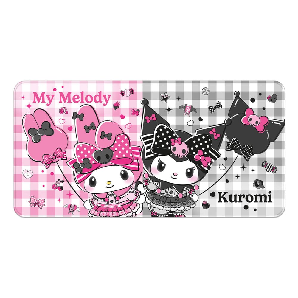 Sanrio Pink Black Party Series XXL Mousepad My Melody & Kuromi Sakami Merchandise