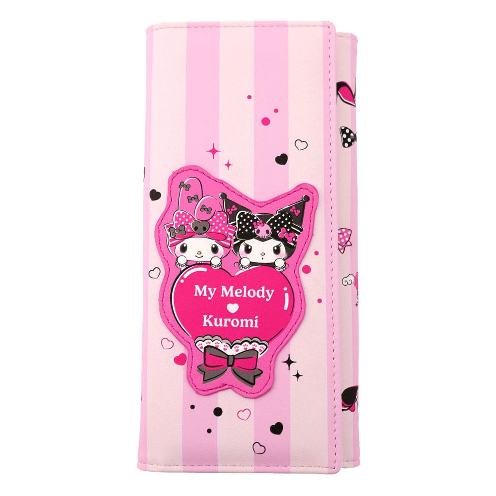 Sanrio Pink Black Party Series Coin Purse Kuromi & My Melody Sakami Merchandise