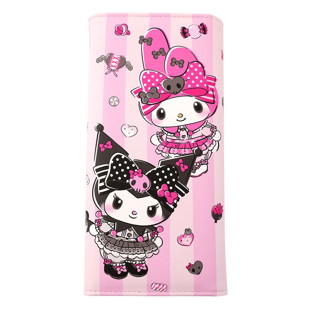 Sanrio Pink Black Party Series Coin Purse Kuromi & My Melody Sakami Merchandise