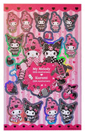 Sanrio Pink Black Party Series Sticker Pack Kuromi & My Melody Sakami Merchandise