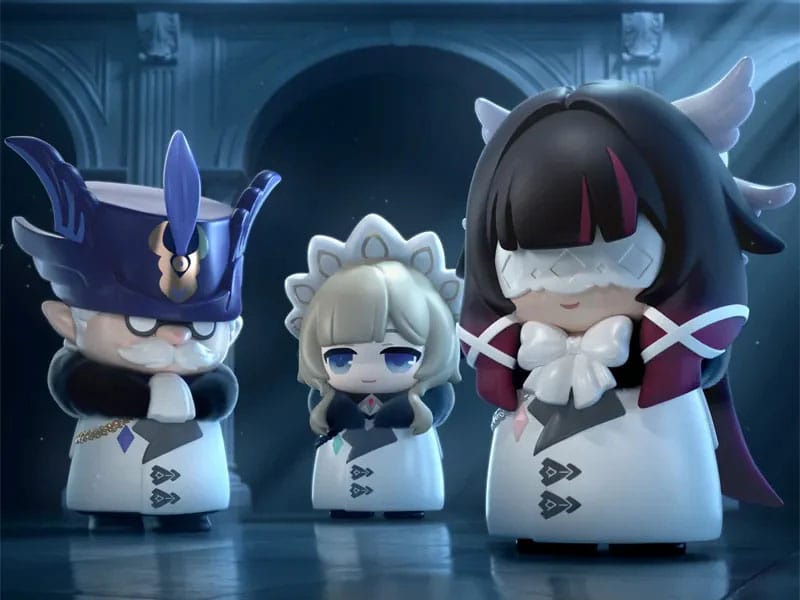 Genshin Impact Mini Figures Fatui Harbingers Chibi Design Blind Box Display 9 Sakami Merchandise