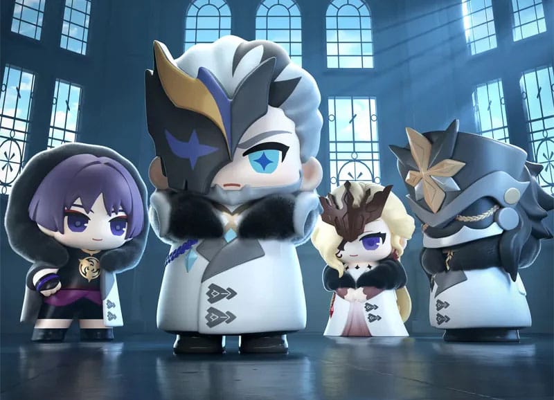 Genshin Impact Mini Figures Fatui Harbingers Chibi Design Blind Box Display 9 Sakami Merchandise