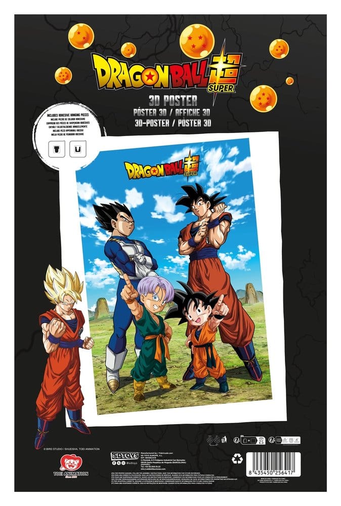 Dragon Ball Super 3D Poster Battle of Gods Goku Vegeta Family SD Toys