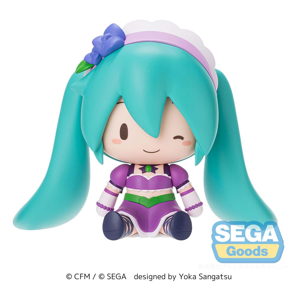 Character Vocal Series 01 Hatsune Miku Fuwa Petit Chibi Figure Hatsune Miku x Love and Berry Dress Up and Dance! Sparkly Purple Sega