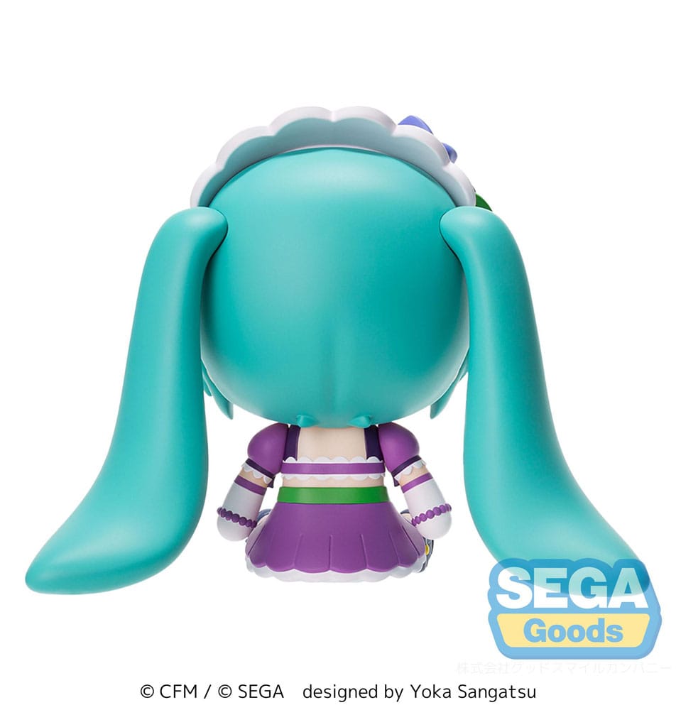 Character Vocal Series 01 Hatsune Miku Fuwa Petit Chibi Figure Hatsune Miku x Love and Berry Dress Up and Dance! Sparkly Purple Sega