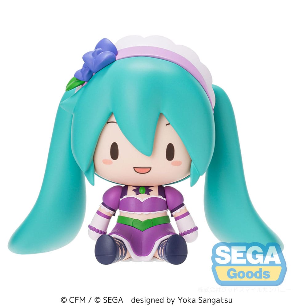 Character Vocal Series 01 Hatsune Miku Fuwa Petit Chibi Figure Hatsune Miku x Love and Berry Dress Up and Dance! Sparkly Purple Sega