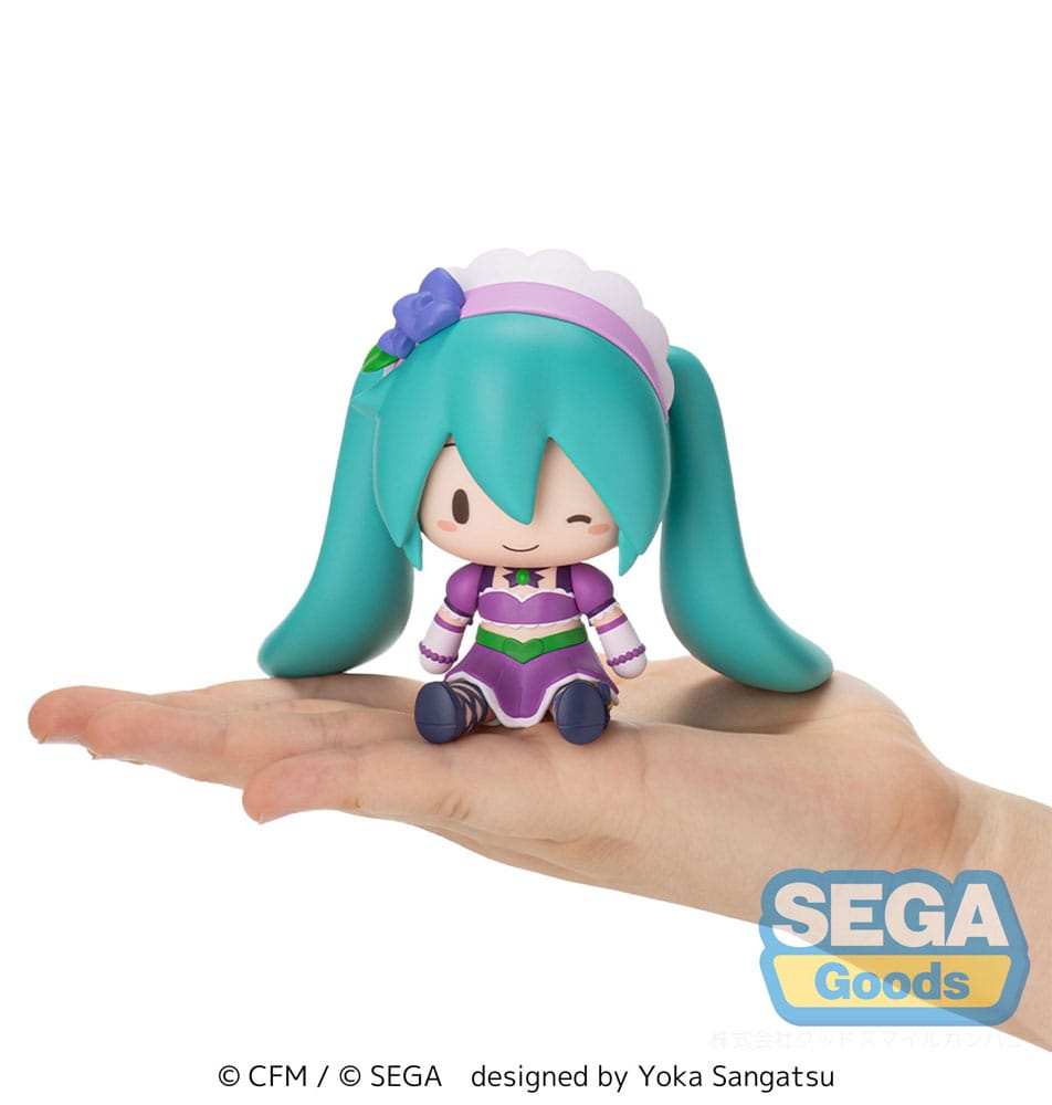 Character Vocal Series 01 Hatsune Miku Fuwa Petit Chibi Figure Hatsune Miku x Love and Berry Dress Up and Dance! Sparkly Purple Sega