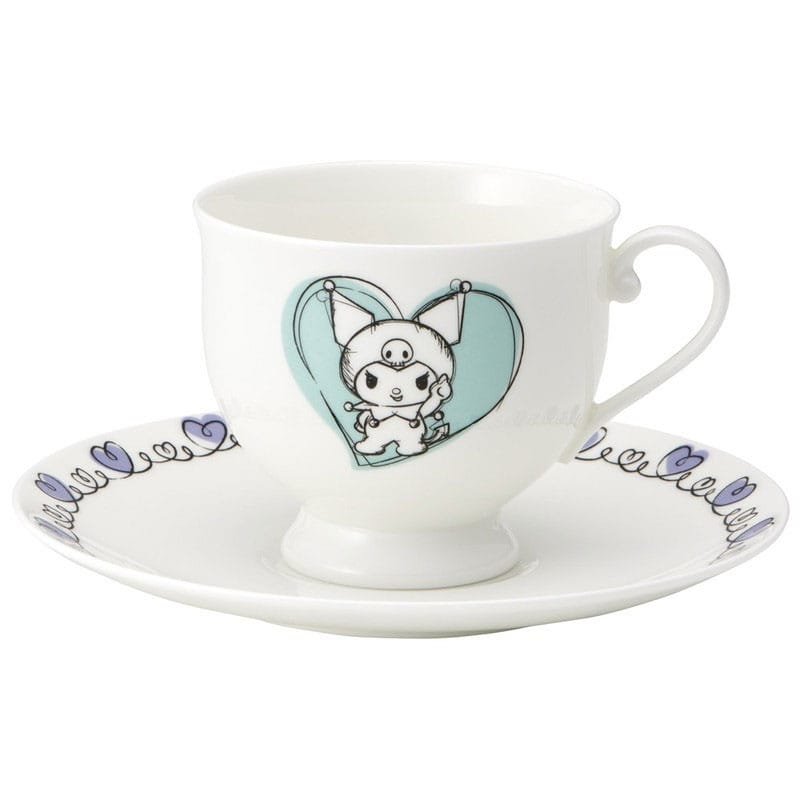 Sanrio Bone China Mug & Plate Set Kuromi Skater