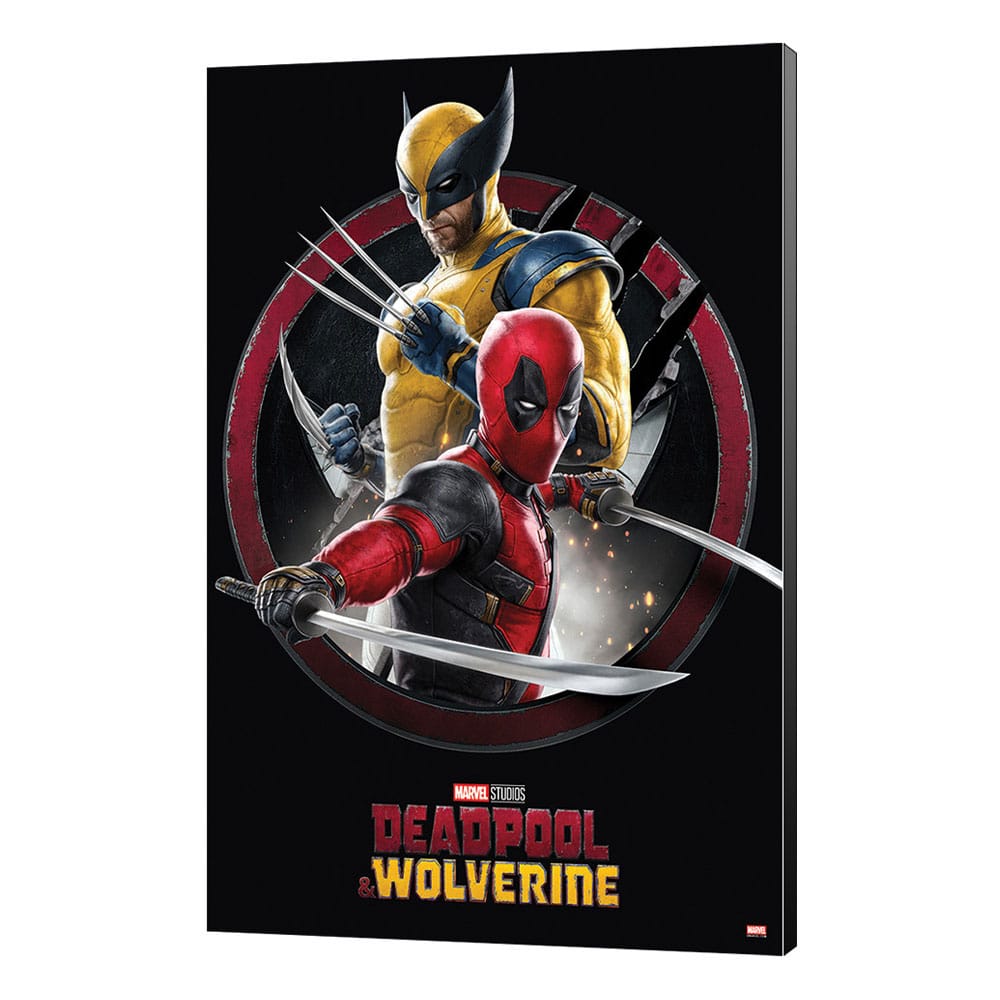 Marvel Wooden Wall Art Deadpool & Wolverine 01 Action Semic