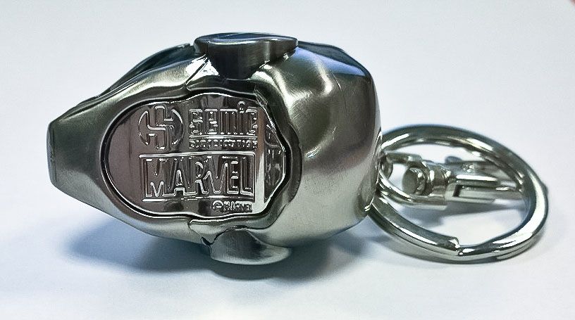 Marvel Comics Metal Keychain Iron Man Helmet Mark II Semic