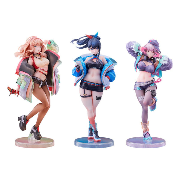 Gridman Universe PVC Statues 3 Pack Rikka Takarada Akane Shinjo Yume Minami Dreamy Divas Ver. Solarain