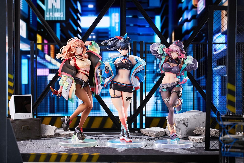 Gridman Universe PVC Statues 3 Pack Rikka Takarada Akane Shinjo Yume Minami Dreamy Divas Ver. Solarain