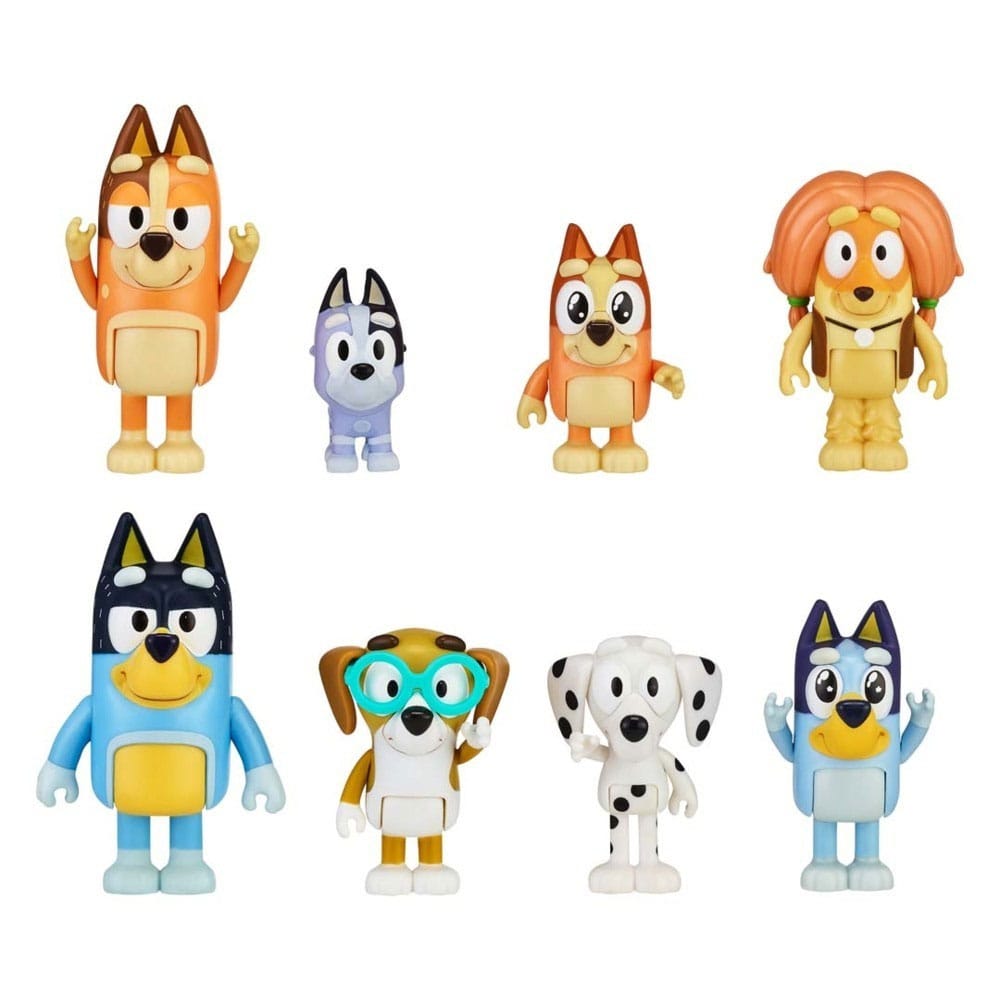 Bluey Family & Friends 8 Piece Figure Set Spectron Toys