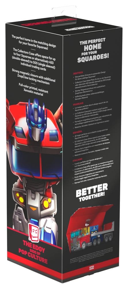 Squaroes Collectors Case 400 Squaroe Transformers Optimus Prime Truck Squaroes