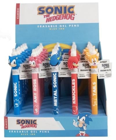 Sonic The Hedgehog Erasable Gel Pen Characters Display 30 Pyramid International