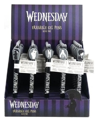 Wednesday Erasable Gel Pen Black Display 30 Pyramid International