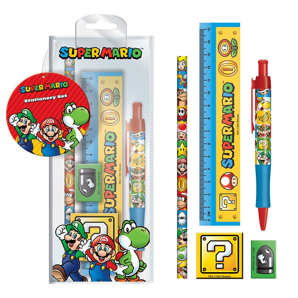 Super Mario 5 Piece Stationery Set Pyramid International