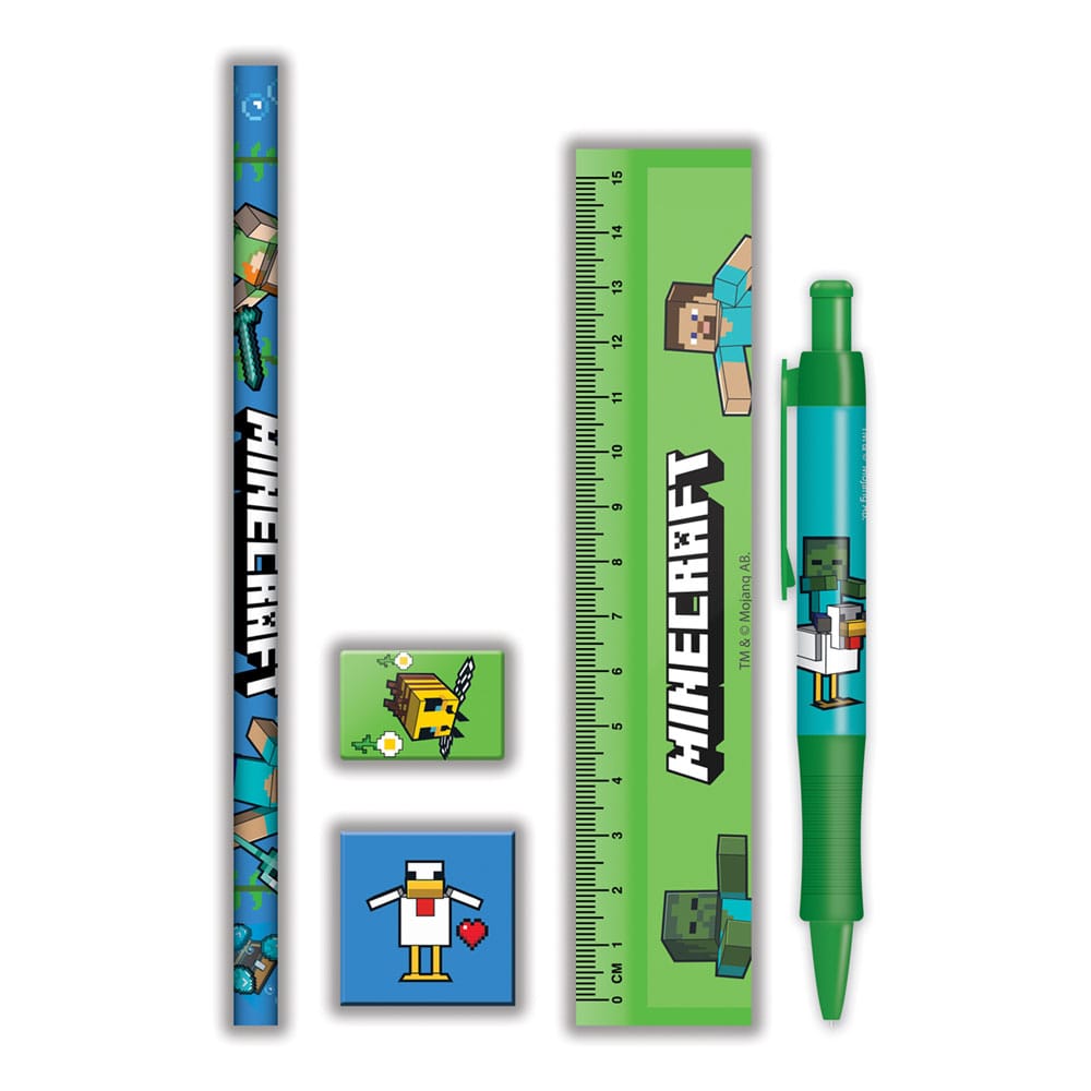 Minecraft 5 Piece Stationery Set Pyramid International