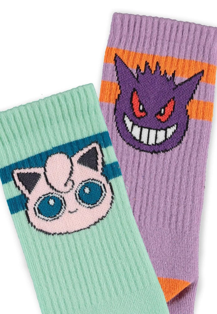 Pokémon Socks 2 Pack Heads Grey 35 38 Difuzed