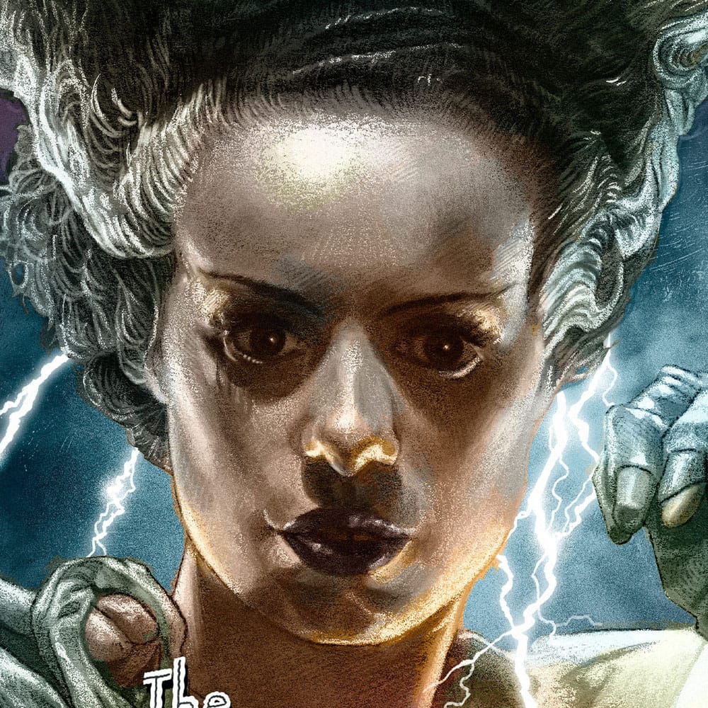 Bride of Frankenstein Art Print Bride of Frankenstein Color Variant by Ruiz Burgos unframed Sideshow Collectibles