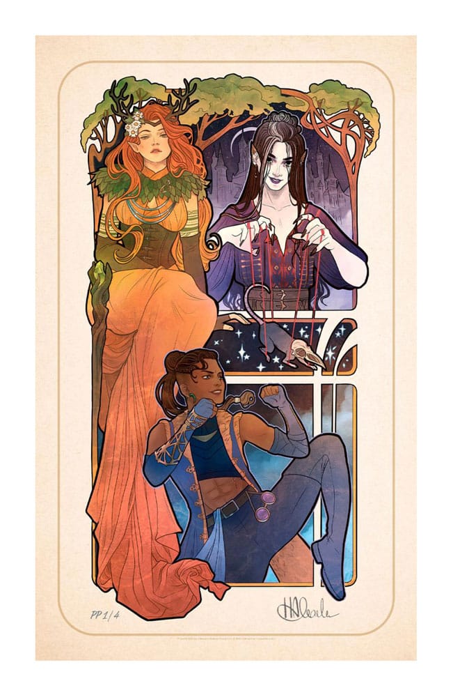 Critical Role Art Print Marisha Ray 10th Anniversary Art Nouveau Illustrations unframed Sideshow Collectibles