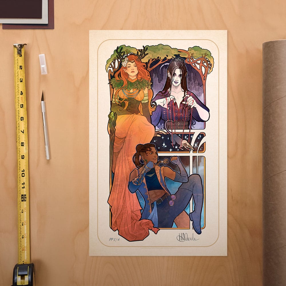 Critical Role Art Print Marisha Ray 10th Anniversary Art Nouveau Illustrations unframed Sideshow Collectibles