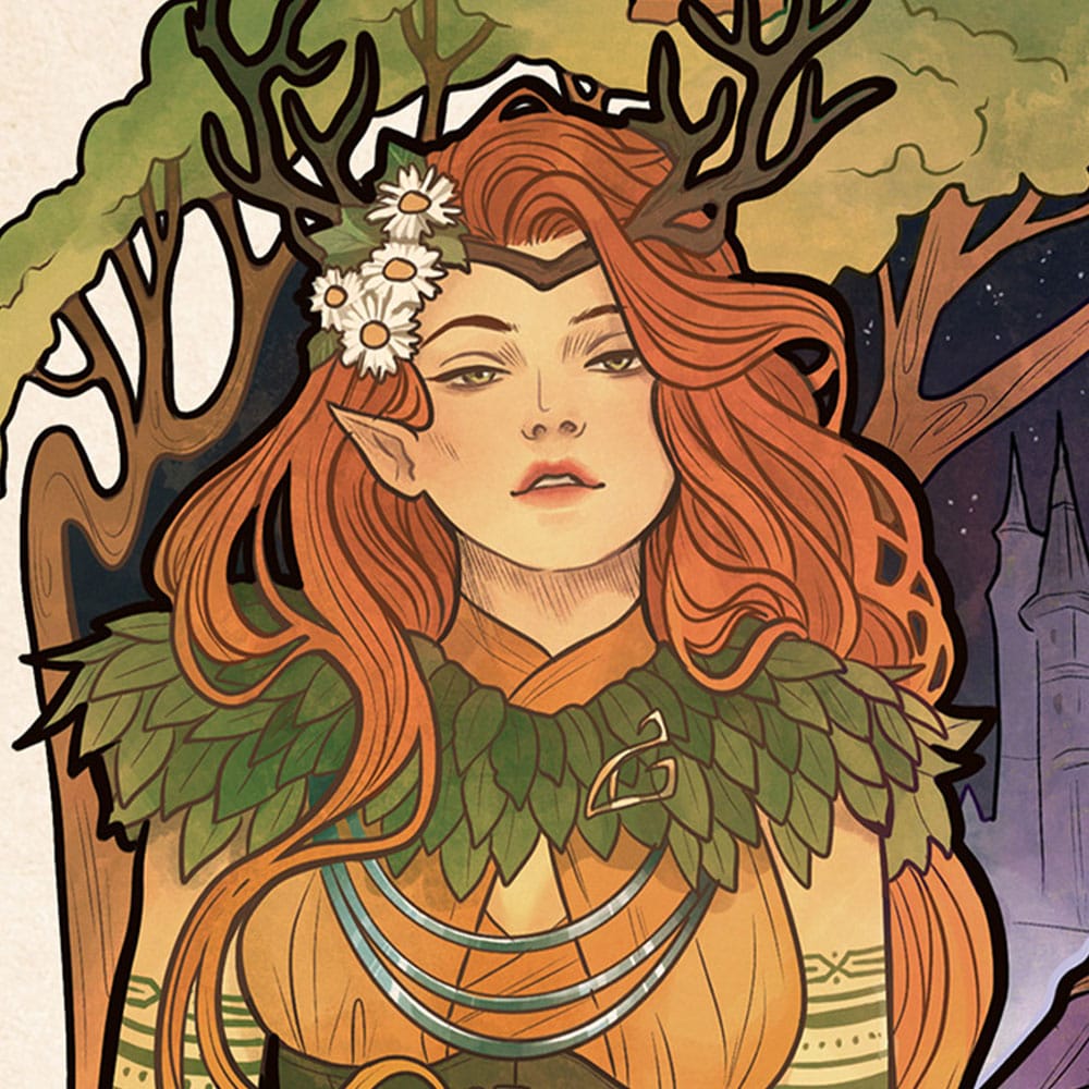 Critical Role Art Print Marisha Ray 10th Anniversary Art Nouveau Illustrations unframed Sideshow Collectibles