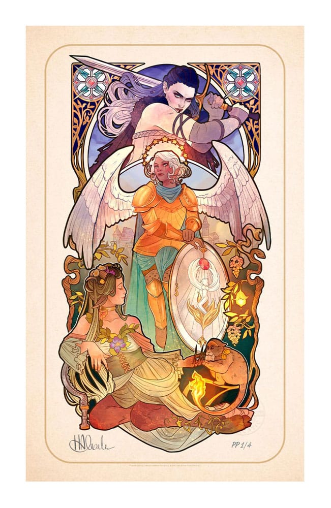 Critical Role Art Print Ashley Johnson 10th Anniversary Art Nouveau Illustrations unframed Sideshow Collectibles