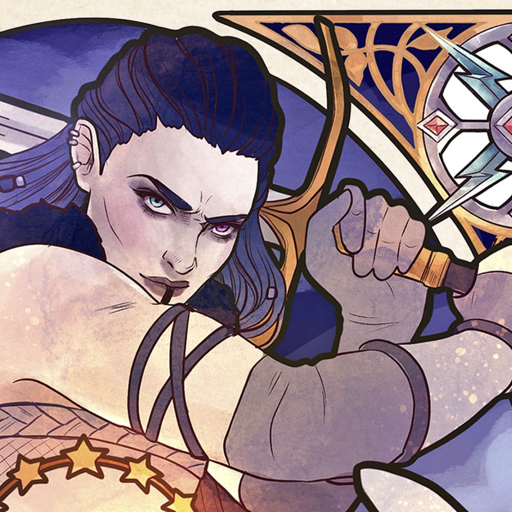 Critical Role Art Print Ashley Johnson 10th Anniversary Art Nouveau Illustrations unframed Sideshow Collectibles