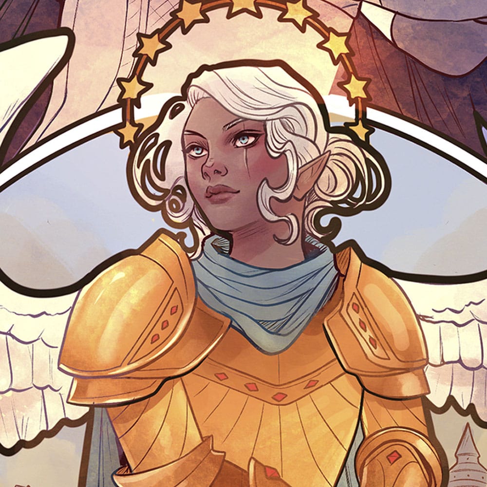 Critical Role Art Print Ashley Johnson 10th Anniversary Art Nouveau Illustrations unframed Sideshow Collectibles