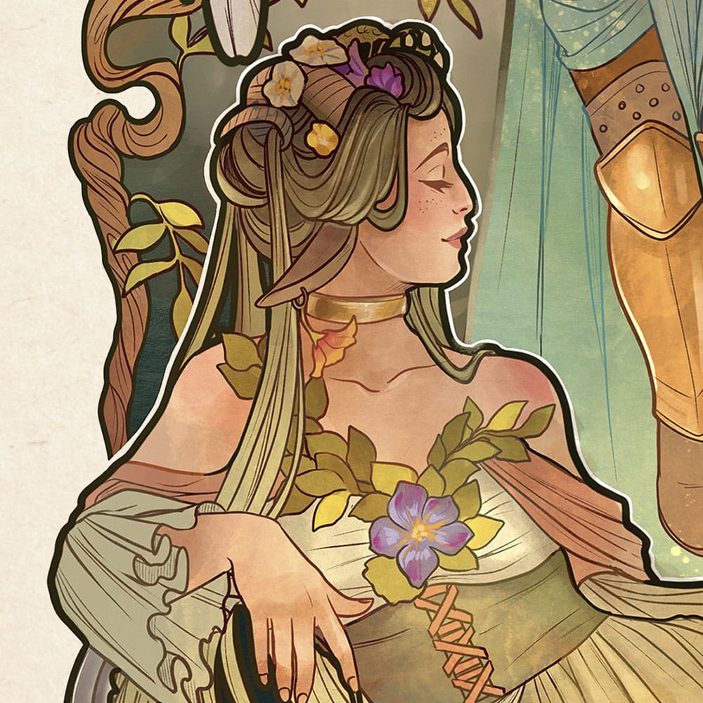 Critical Role Art Print Ashley Johnson 10th Anniversary Art Nouveau Illustrations unframed Sideshow Collectibles