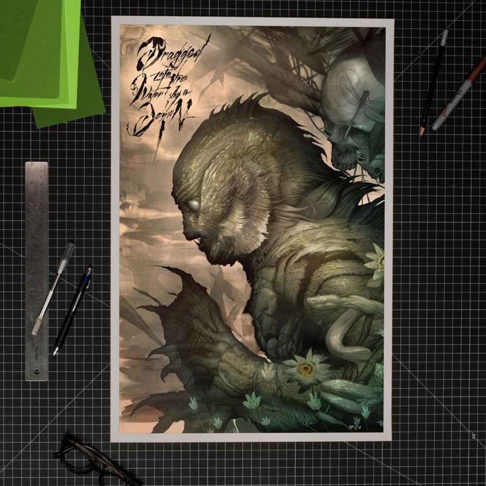 The Creature from the Black Lagoon Art Print Creature from the Black Lagoon by Dan Quintana unframed Sideshow Collectibles