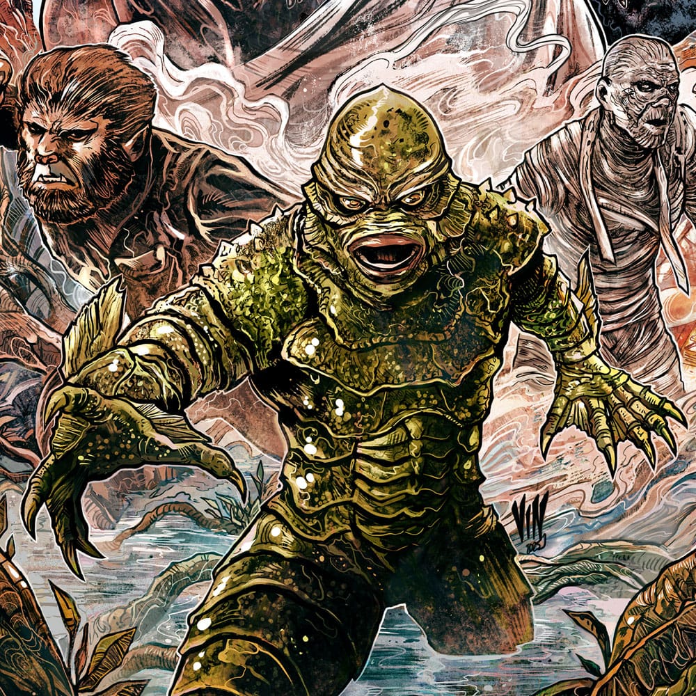 Universal Monsters Art Print Universal Monsters by Vincenzo Riccardi unframed Sideshow Collectibles