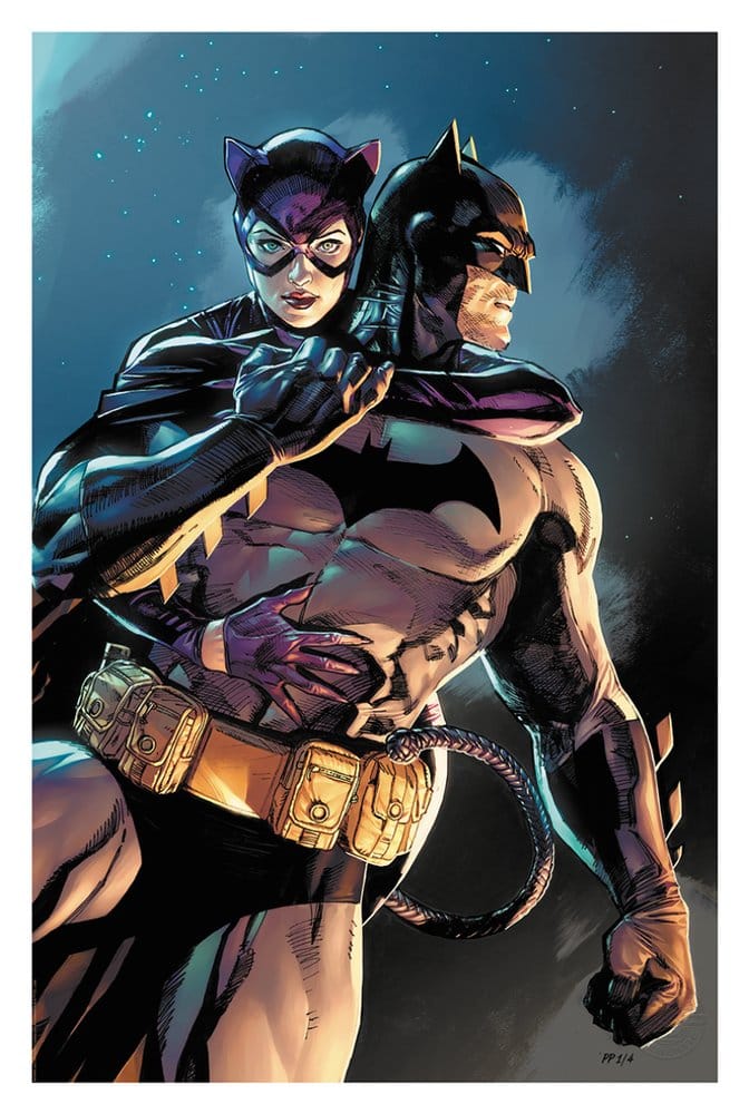 DC Comics Art Print Batman & Catwoman unframed Sideshow Collectibles