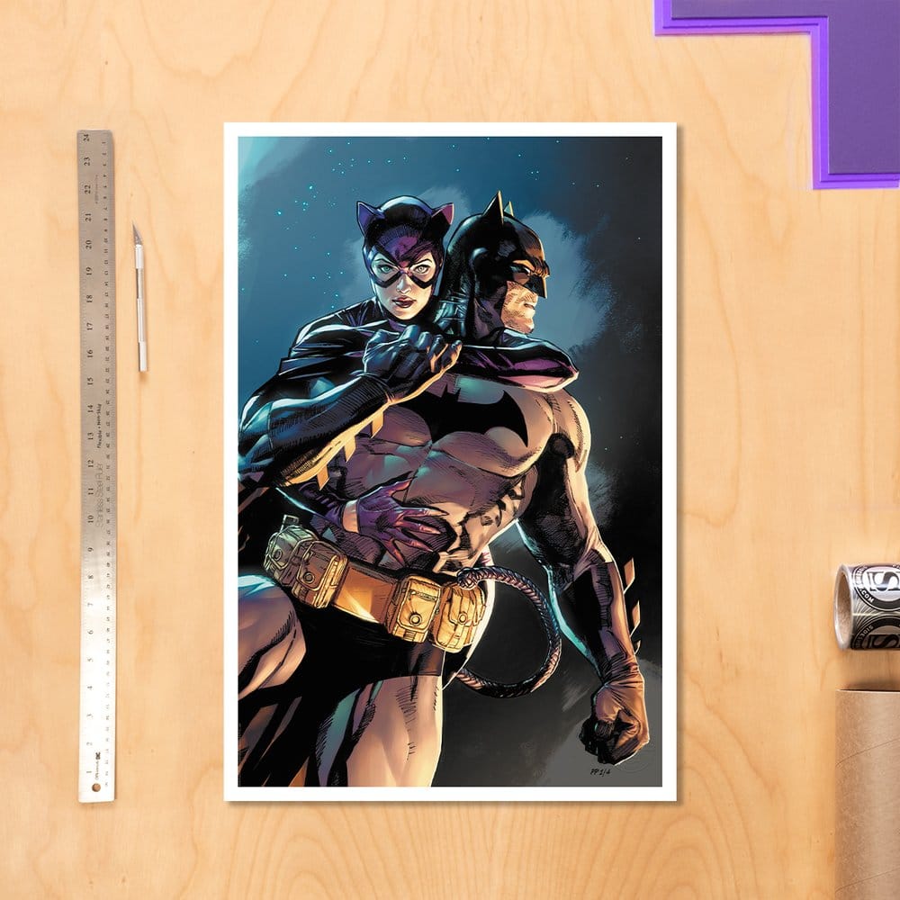 DC Comics Art Print Batman & Catwoman unframed Sideshow Collectibles