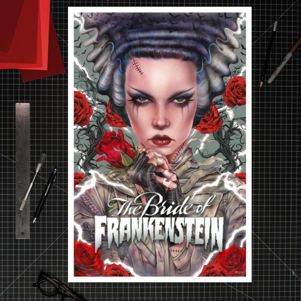 Bride of Frankenstein Art Print Bride Afterlife by Brian M. Viveros unframed Sideshow Collectibles