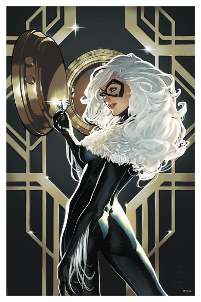 The Amazing Spider-Man Art Print Cosmic Black Cat unframed Sideshow Collectibles