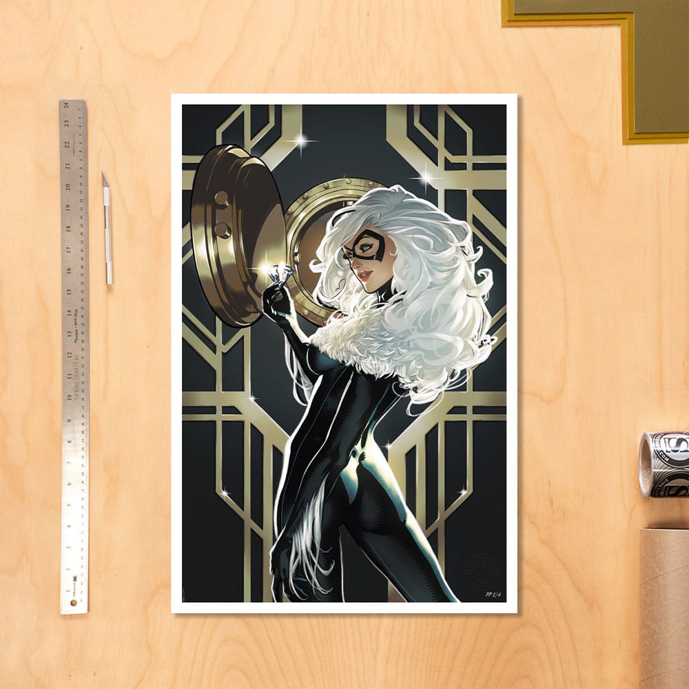 The Amazing Spider-Man Art Print Cosmic Black Cat unframed Sideshow Collectibles