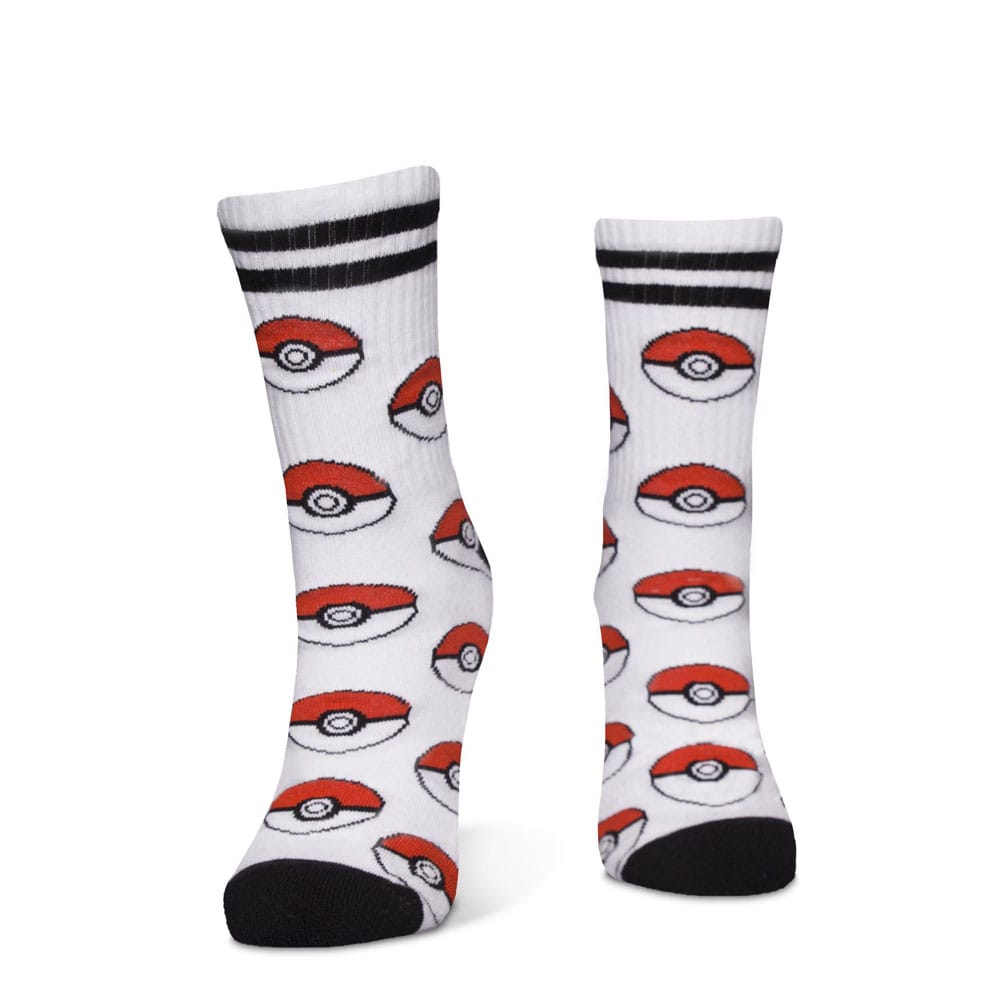 Pokémon Socks 3 Pack Pikachu Pokeball 39 42 Difuzed