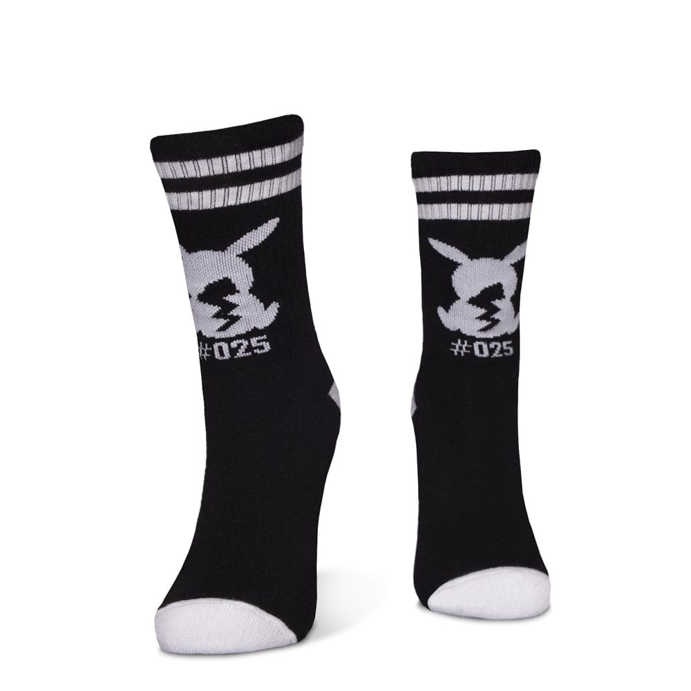 Pokémon Socks 3 Pack Pikachu Pokeball 39 42 Difuzed