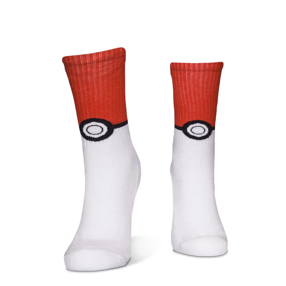 Pokémon Socks 3 Pack Pikachu Pokeball 39 42 Difuzed