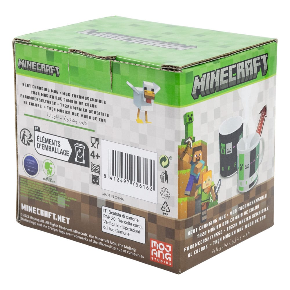 Minecraft Heat Change Mug Squared Pattern 325 ml Stor