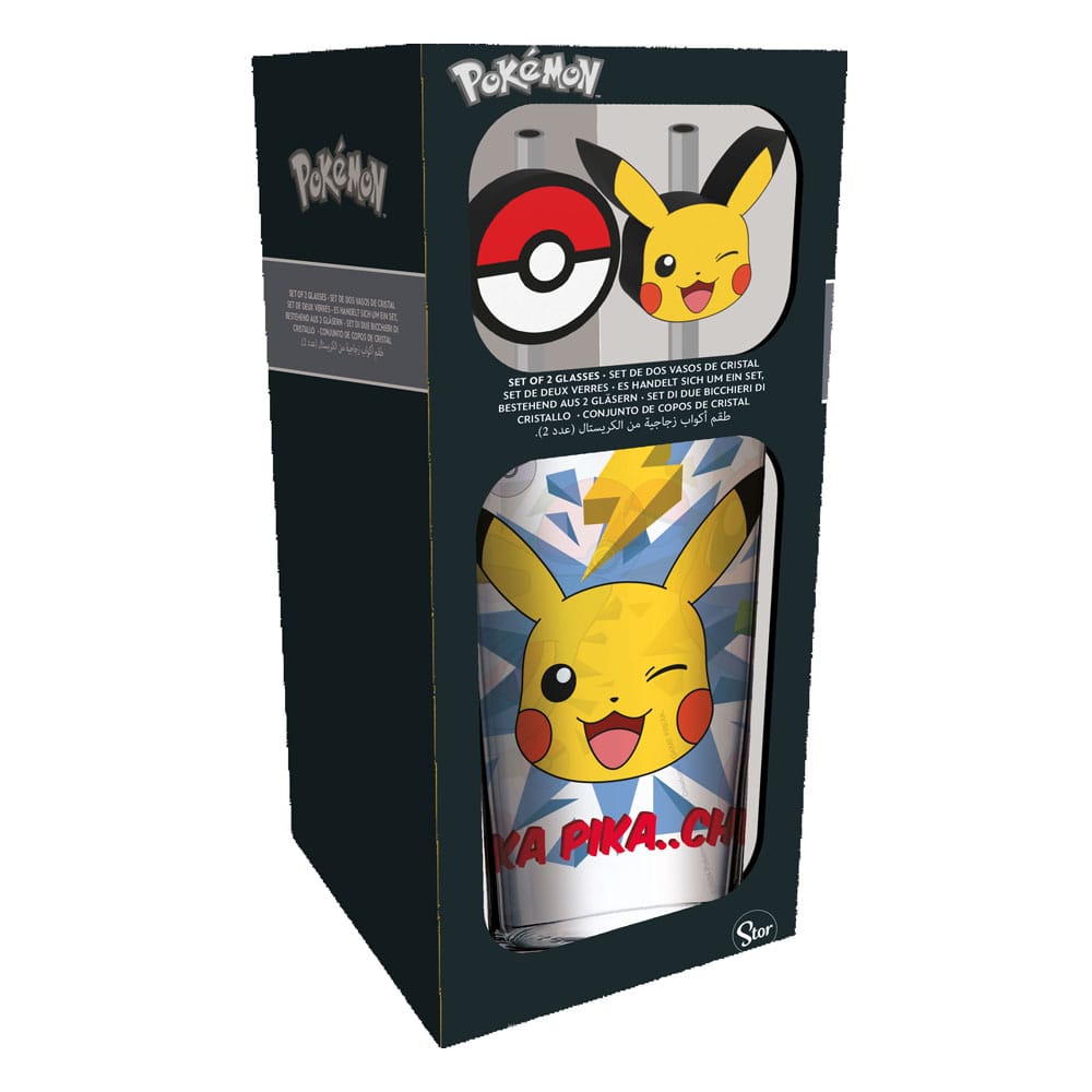 Pokémon Glass Tumbler with Straws Pikachu 485 ml Stor
