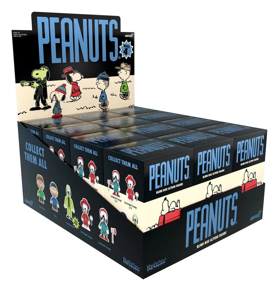 Peanuts Action Figure Blind Box Wave 4 Display 12 Super7
