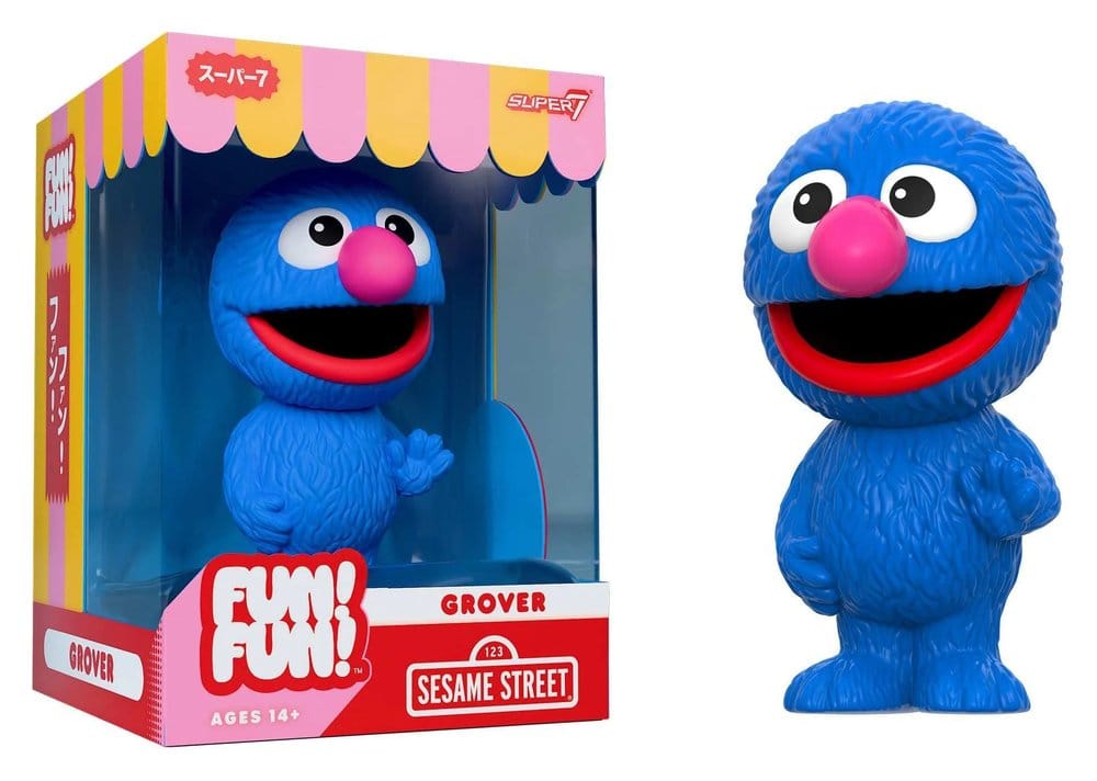 Sesame Street Fun! Fun! Soft Vinyl Figur Wave 01 Grover Super7