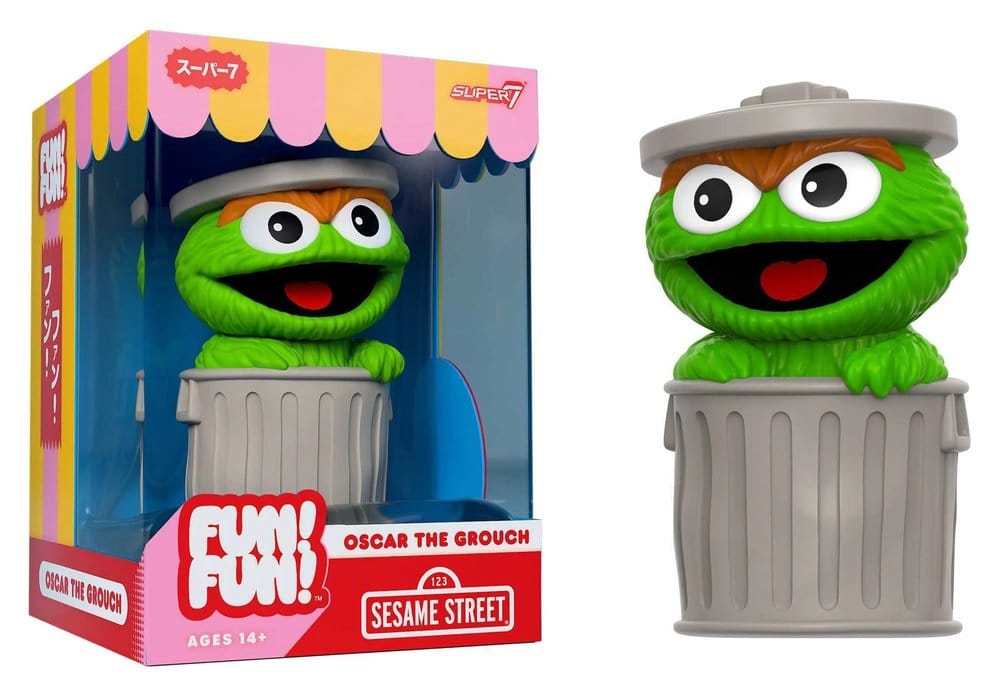Sesame Street Fun! Fun! Soft Vinyl Figur Wave 01 Oscar the Grouch Super7