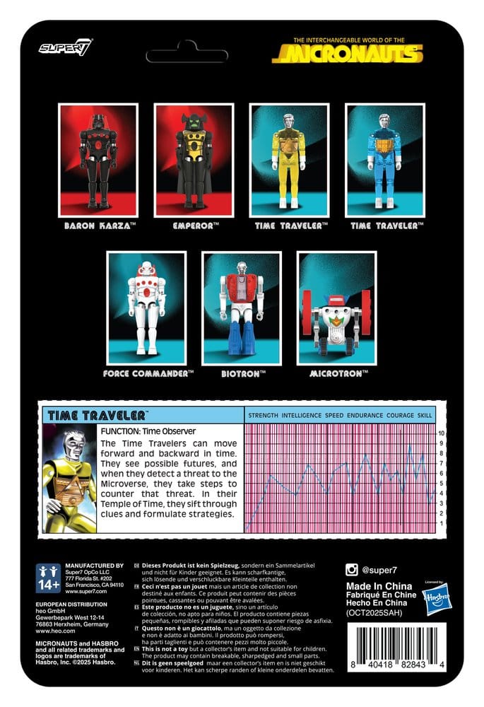 Micronauts ReAction+ Action Figure Wave 03 Time Traveler Translucent Yellow Super7