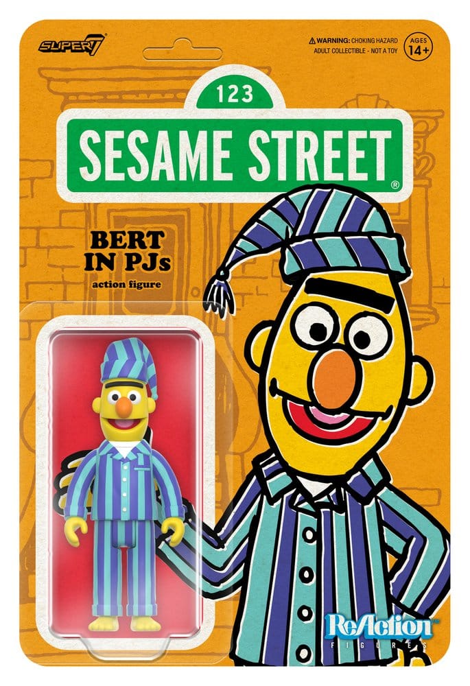 Sesame Street ReAction Action Figure Wave 06 Bert PJ Super7
