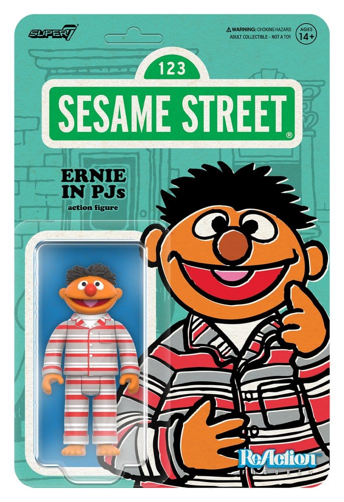 Sesame Street ReAction Action Figure Wave 06 Ernie PJs Super7